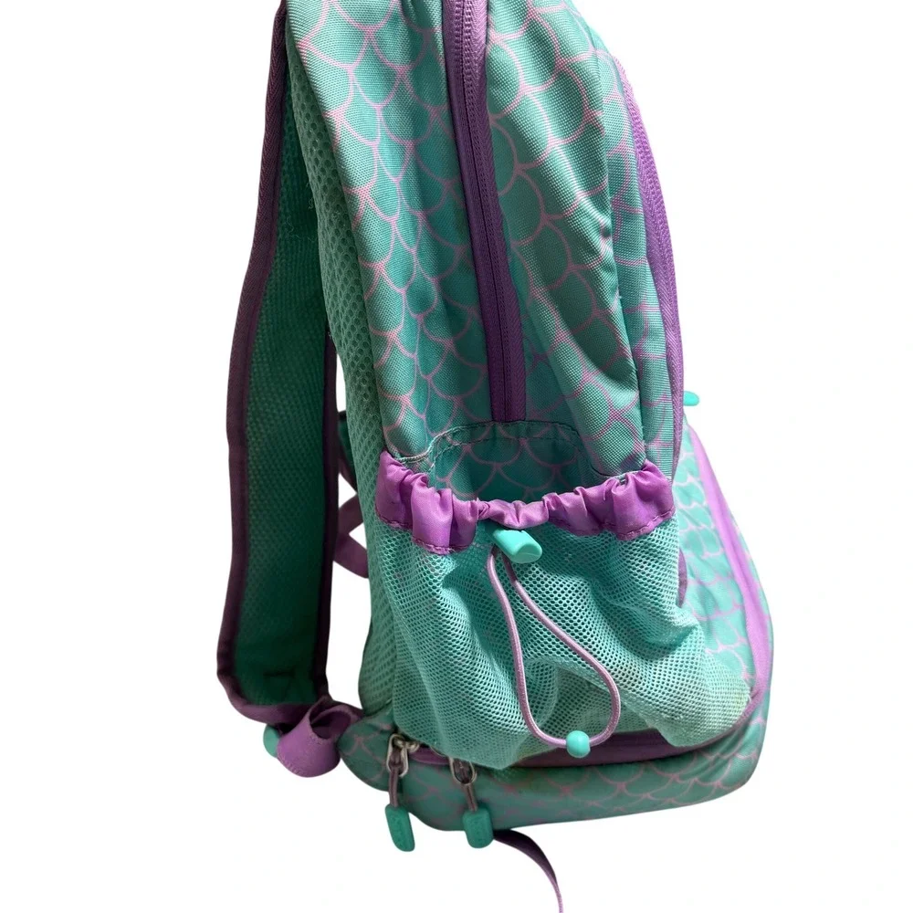 Bentgo Kids 2-in-1 Backpack Insulated Lunch Bag Mermaid Scales Teal Purple